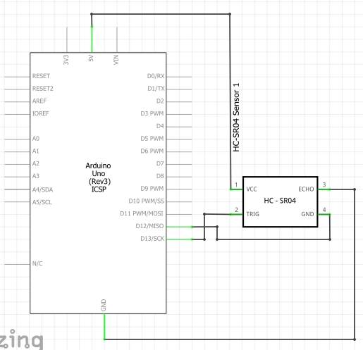 arduino ultrasonic sensor schematic