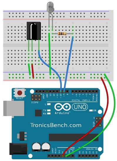 arduino ir sensor circuit layout