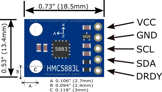 How the HMC5883L 3-axis digital magentomter works